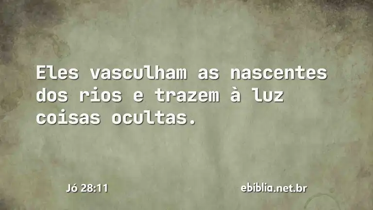 Jó 28:11