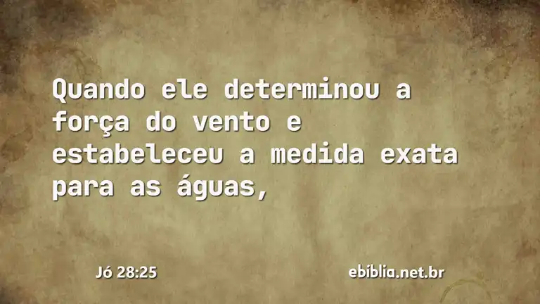 Jó 28:25