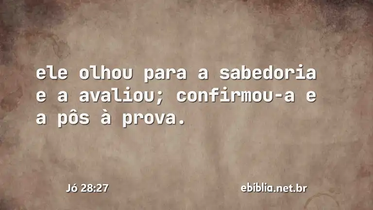 Jó 28:27