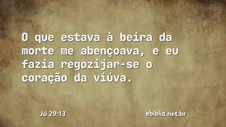 Jó 29:13