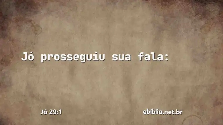 Jó 29:1