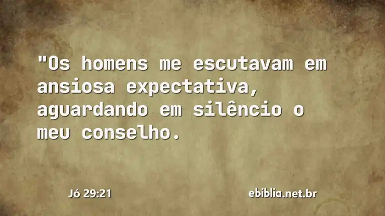 Jó 29:21