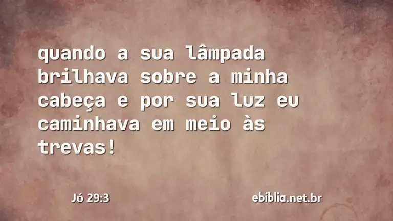 Jó 29:3