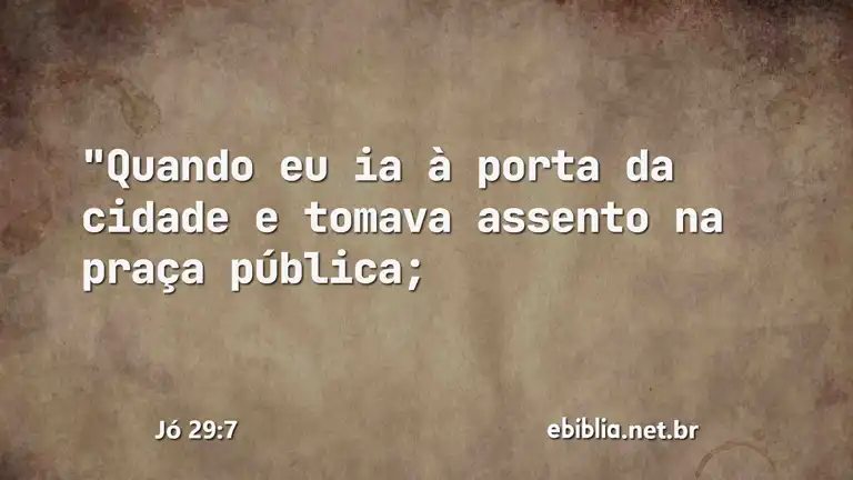 Jó 29:7