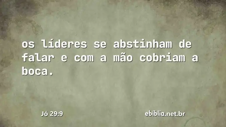 Jó 29:9