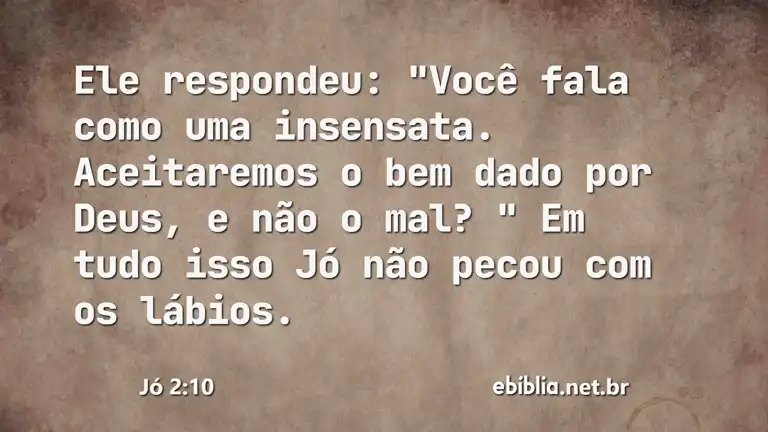 Jó 2:10