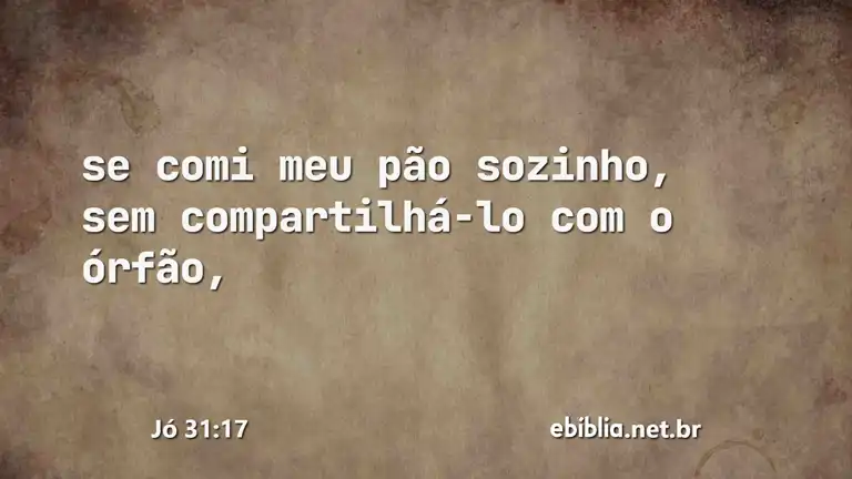 Jó 31:17