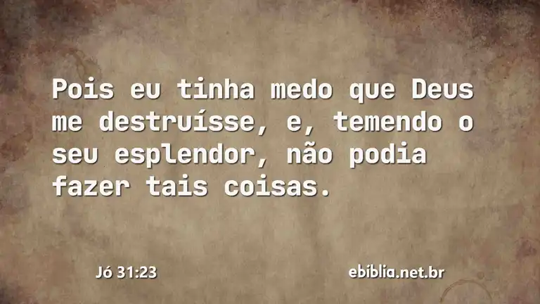 Jó 31:23