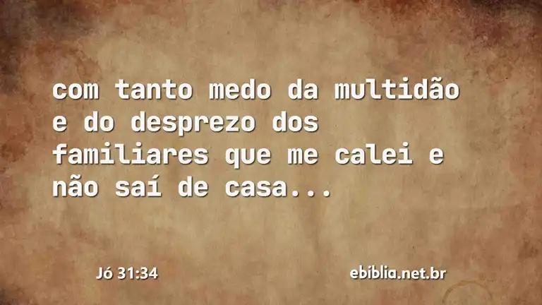 Jó 31:34