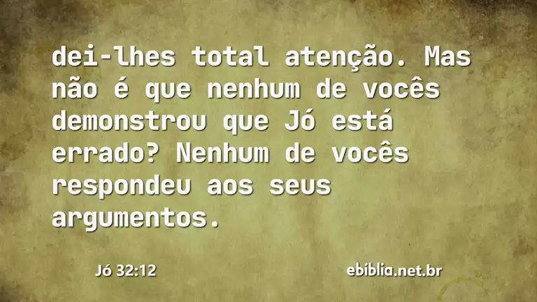 Jó 32:12