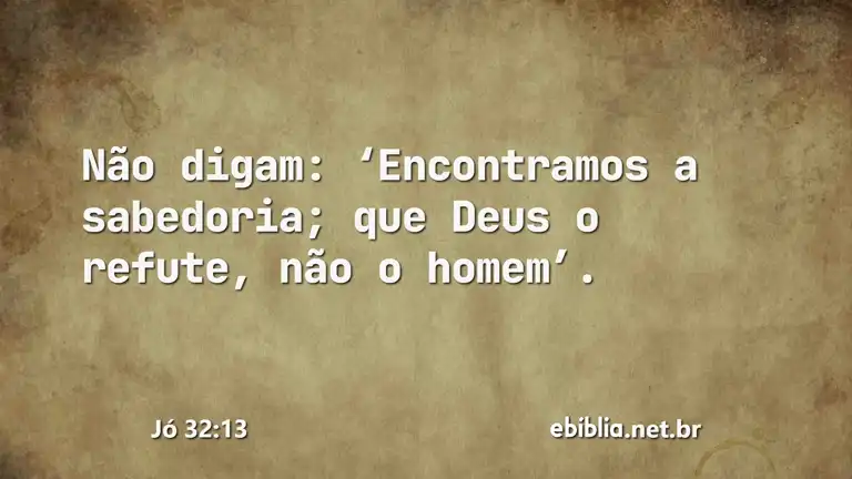 Jó 32:13