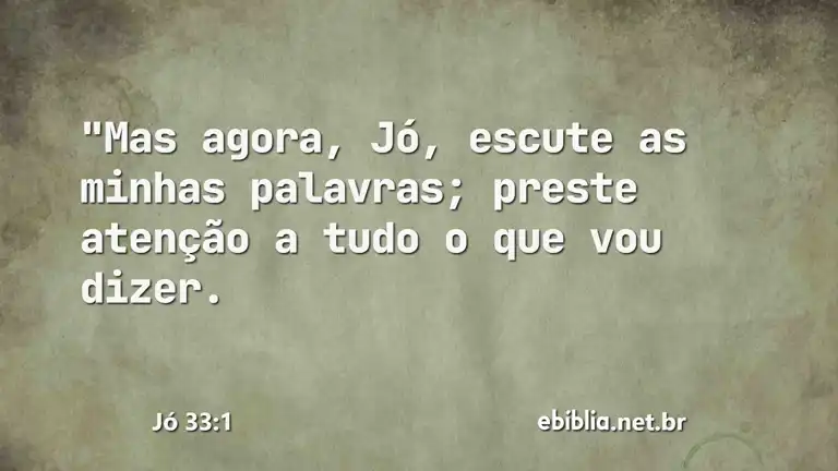 Jó 33:1