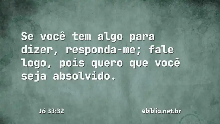 Jó 33:32