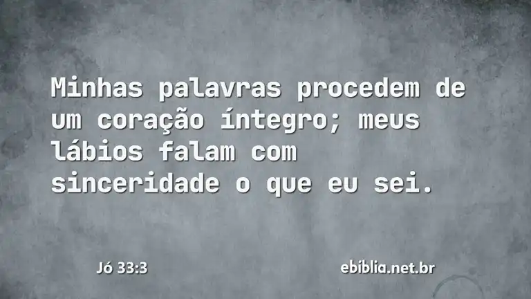 Jó 33:3