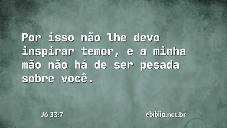 Jó 33:7