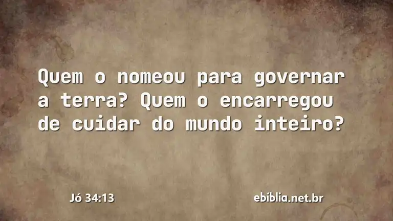 Jó 34:13