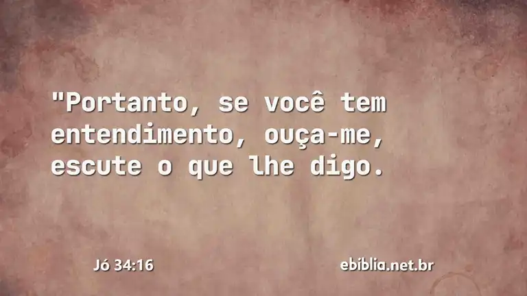 Jó 34:16