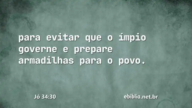 Jó 34:30