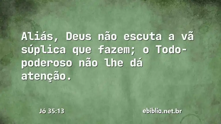 Jó 35:13