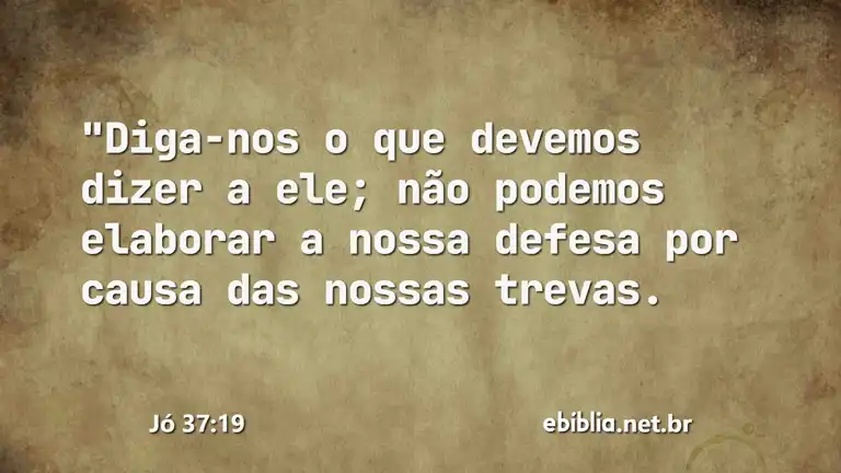 Jó 37:19