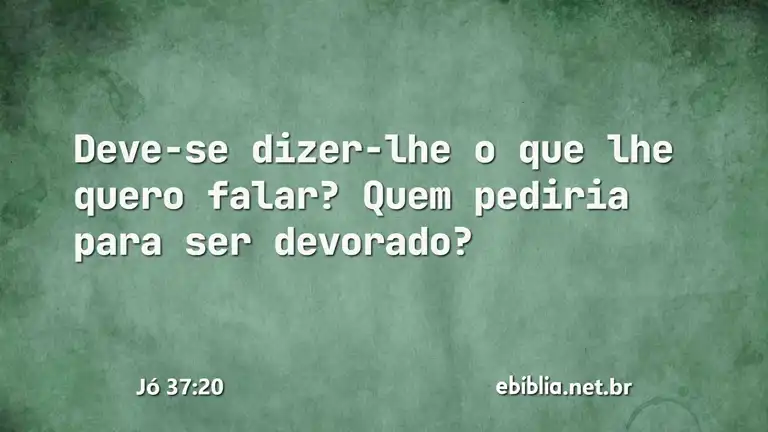 Jó 37:20