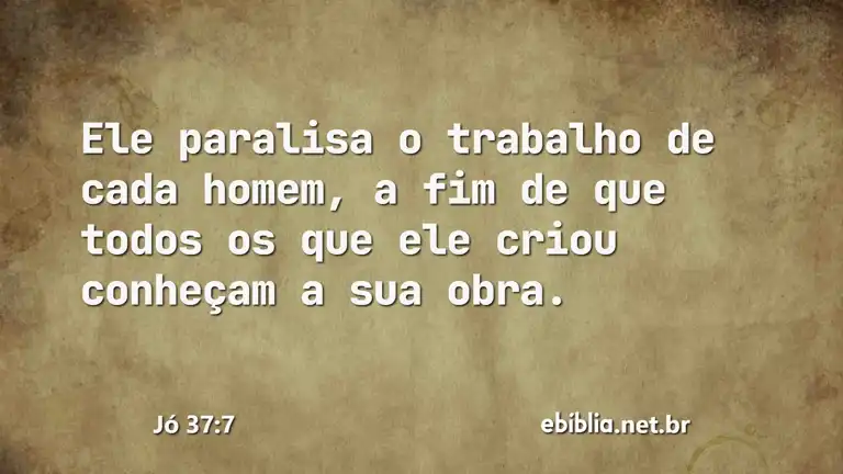 Jó 37:7