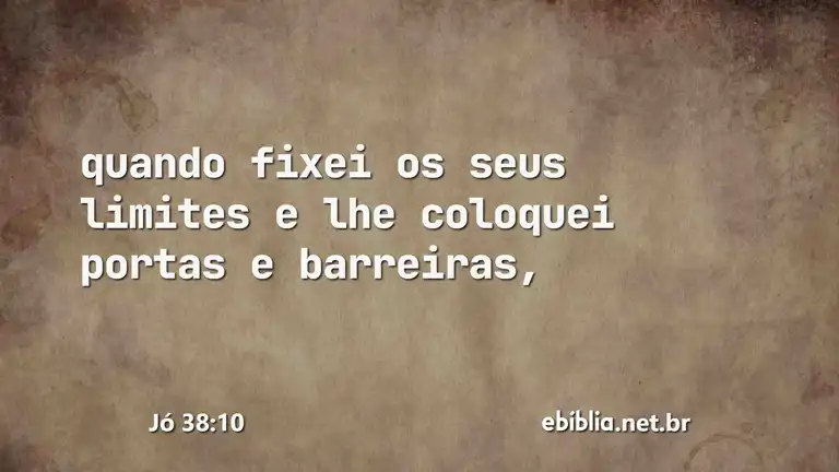 Jó 38:10