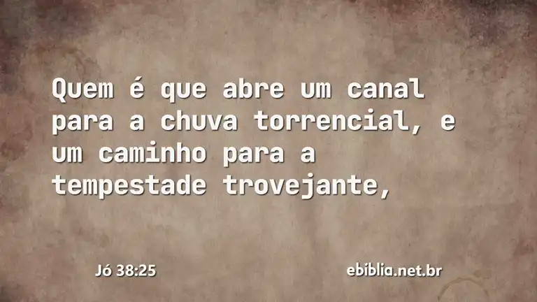 Jó 38:25