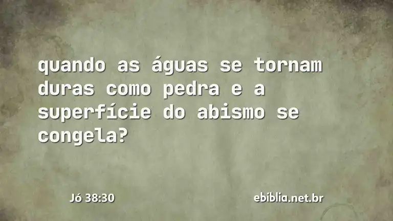 Jó 38:30