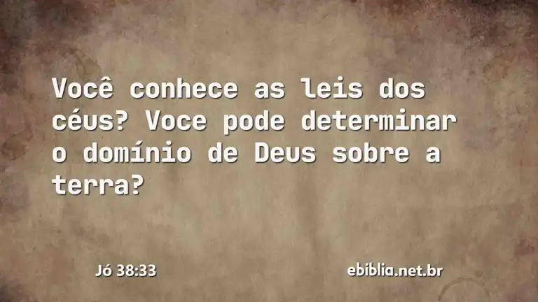 Jó 38:33