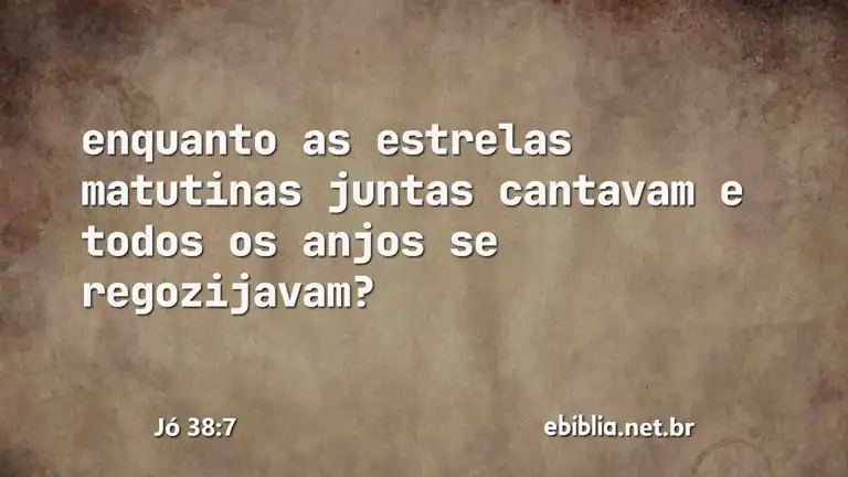 Jó 38:7