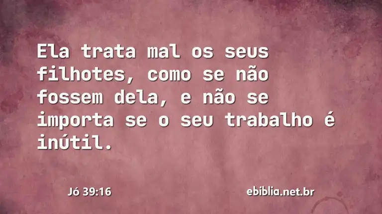 Jó 39:16