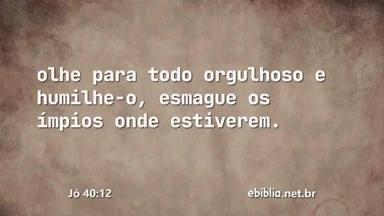 Jó 40:12