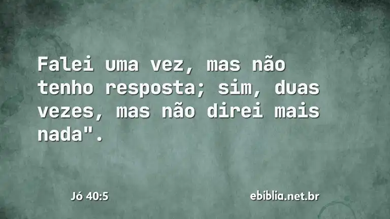 Jó 40:5