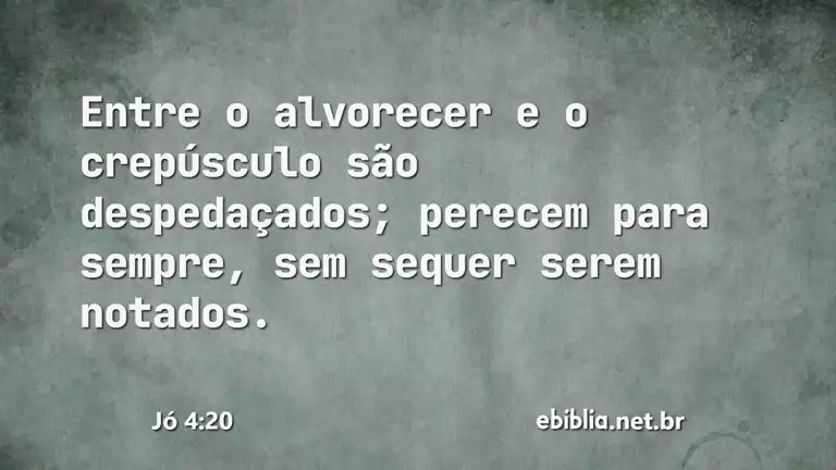 Jó 4:20