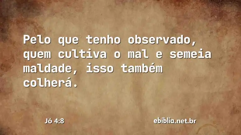 Jó 4:8