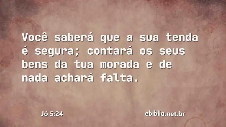 Jó 5:24