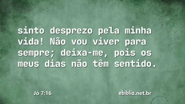 Jó 7:16