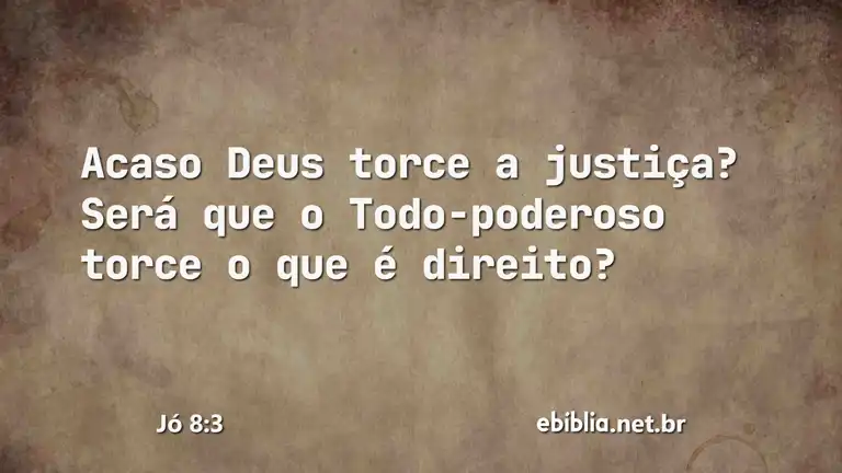 Jó 8:3