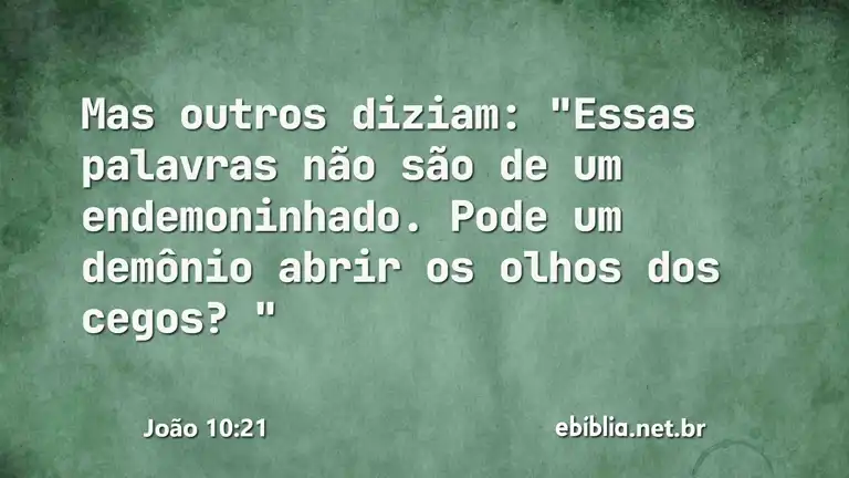 João 10:21