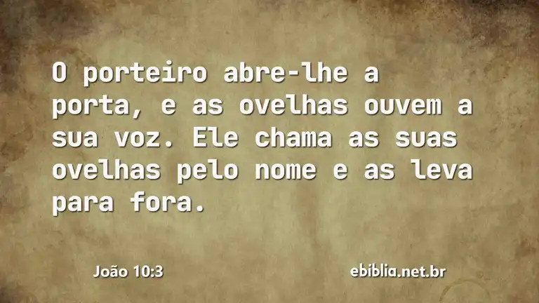 João 10:3