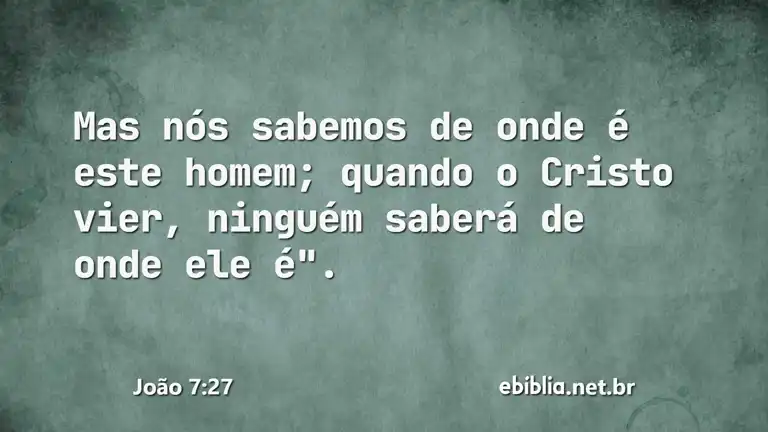 João 7:27