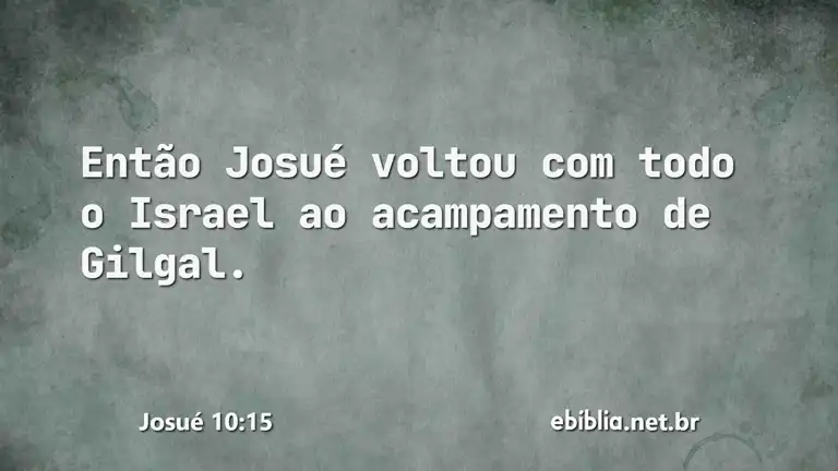 Josué 10:15