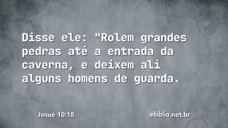 Josué 10:18