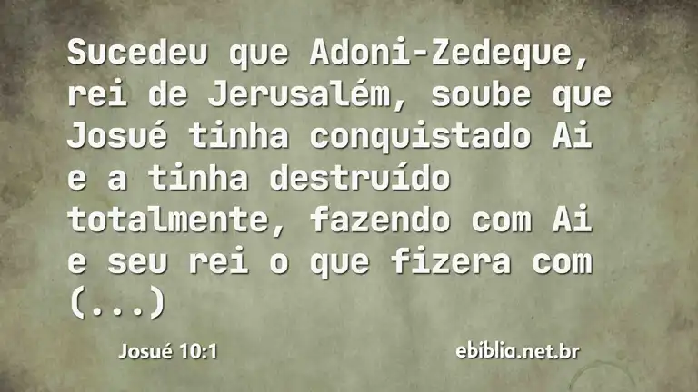 Josué 10:1