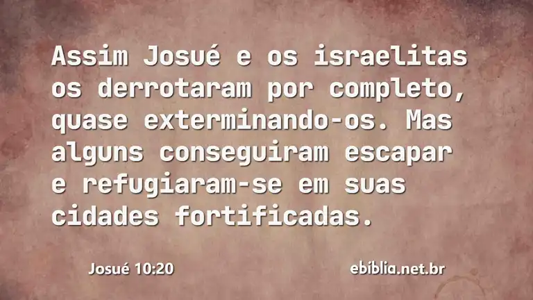 Josué 10:20