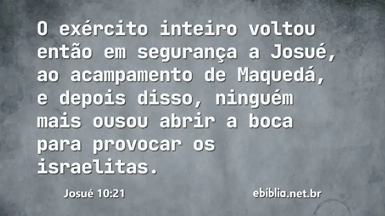 Josué 10:21