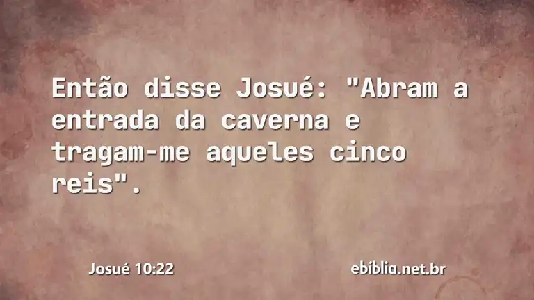 Josué 10:22