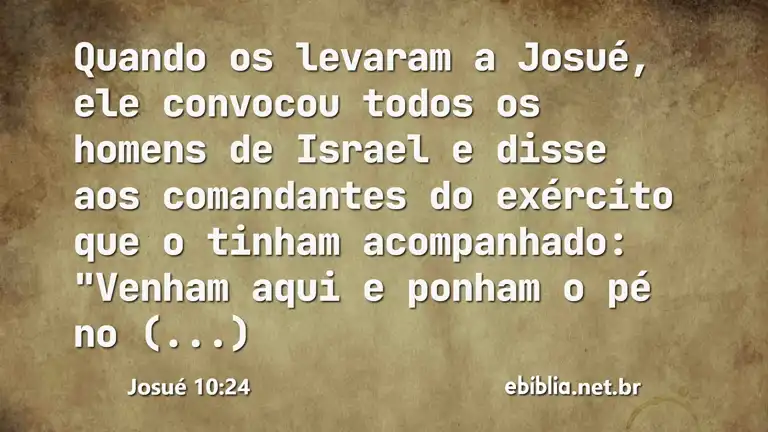 Josué 10:24