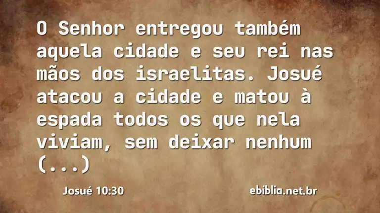 Josué 10:30